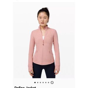 Lululemon define jacket in Black and pastel pink